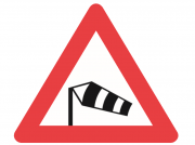 A95, advarselstavle 70 cm, Sidevind