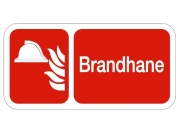 Brandhane 25x50 cm refleks enkeltsidet