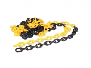 Plastk�de gul-sort 25 meter. God kvalitet