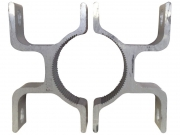 Beslag alu. hulafstand 90 mm dobbelt.