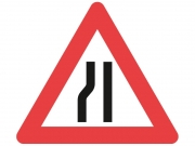 A43.2, 70 cm. Indsn�vret vej i venstre side