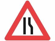 A43.3, 70 cm. Indsn�vret vej i h�jre side