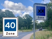 Zoneskilt med galgestander E53 - 40