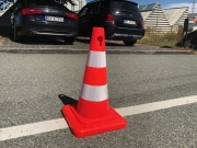 Trafikkegle 48 cm. Hvide refklekser