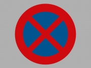 1 stk. PREMARK  "P" og Standsning forbudt � 100