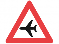 A96, advarselstavle 90 cm, lavtg�ende fly