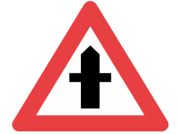 A11, advarselstavle 90 cm, Farligt vejkryds