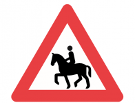 A23, advarselstavle 70 cm, Ridende