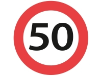 C55, 50 cm. Lokal hastighedsbegr�nsning 50