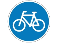 D21, vejskilt 50 cm. Cykelsti