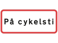 UA39.1, undertavle 25x50 cm. P� cykelsti
