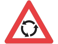 A16 vejskilt 90 cm. Rundk�rsel advarselstavle