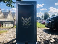 Udsk�ret logo / byv�ben til skraldespand