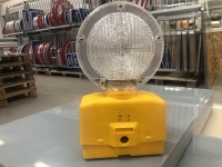 Blinklampe, hvid LED med beslag. Dobbeltsidet