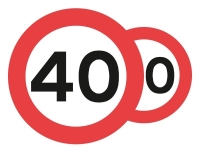 C55, 50 cm. Lokal hastighed 40, dobbeltsidet