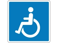 E23, vejskilt 50x50 cm. Invalide
