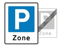 E68.3/E69.3, 60x50 cm. parkerings zone, dobb.