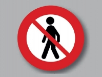 1 stk. PREMARK Fodg�nger forbudt � 100