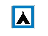 M31 tavle 50x50 cm enk., Campingplads