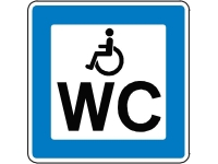 M46.1 tavle 50x50 cm enk., Toilet for invalide