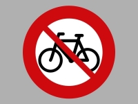 1 stk. PREMARK  Cykel forbudt � 100 cm