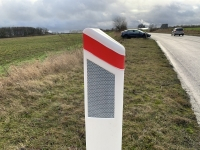 Kantp�l N41 med gul/hvid refleks